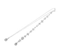 SUPVOX Collana di Cristallo Argento Lunga da Sposa Elegante Decorazione per Compleanno e Regalo Speciale per Donna o Innamorata