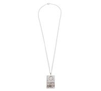 SUPVOX Collana Girocollo da Uomo in Acciaio Inossidabile Ciondolo Tarocchi Stile Religioso per Maglione Design Creativo Antiruggine Accessorio Moda per Feste e Occasioni Speciali