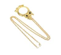 SUPVOX Collana Lunga da Donna Ciondolo Gufo e Lente D’Ingrandimento 6X in Metallo Dorato Collana Lente di Ingrandimento per Lettura e Accessorio Decorativo per Maglioni e Abbigliamento