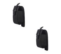 SUPVOX Confezione Da 2 Pezzi Borsa a borse taschen fanny pack sacche Custodia radio bag Cintura cavo totalizzatore custodia per radio per il campeggio Panno Oxford Black