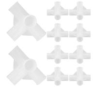 SUPVOX Connettore a 3 Vie per Asta Armadio in Plastica, Giunto di Collegamento per Mobili e Scarpiera, Diametro Interno 13 Mm, Kit da 10 Pezzi per Organizzazione Armadi e Ripostigli