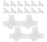 SUPVOX Connettore a T per Asta Armadio in Plastica 16mm Set 50 Pezzi, Giunto per Mobili, Fissaggi per Scarpiera e Organizer Armadio, Montaggio senza Attrezzi per Uso Domestico e Spazi