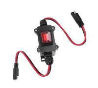 SUPVOX Contenitore di Collegamento Ip67 con Interruttore a Levetta e LED Integrato, Plastica Nera Resistente per Uso Esterno Prossimo All'acqua, Tensione Dc 12-24v