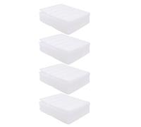 SUPVOX Contenitore per Uova con Coperchio, Vassoio Portauova in PE Foam Bianco 4 Pezzi 20 Scomparti, Antiurto, per Casa e Supermercato