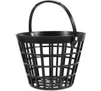 SUPVOX Contenitore Portatile per Palline da Golf in Plastica Nera Manico Robusto Cestino da Golf per Esterni Resistente alla Pressione Secchio Impilabile 25 Palline