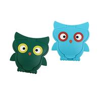 SUPVOX Coperchi Salviettine Cartoon Riutilizzabili in Pp, Coprifazzoletti Ragazzo Ragazza, Design Compatto Anti Essiccazione Per Casa, Ufficio e Auto, Set 2 Pezzi Blu e Verde