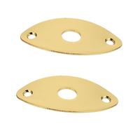 SUPVOX Copertura per Sostituzione Jack Pezzi per 2 Elettrica e Basso Chitarra di in Lega Zinco Oro Piastra Uscita Jack Multiuso