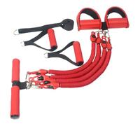 SUPVOX Corde Fitness Multifunzionali con Pedale Rosso Resistenti in Sicuro Manici Comodi per Yoga Pilates Enamento Casa Aperto