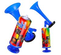 SUPVOX Corno da Tifo Sportivo a Doppia Tromba Manico Blu, Tromba ad Aria Compressa Portatile per Feste, Partite di Calcio e Eventi All’aperto, Suono Nitido e Compatto per Sostenitori