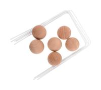 SUPVOX Croquet in Legno per attività da Giardino Kit Completo con Bocce in Faggio Naturale Porte in Metallo Gioco Educativo per Sviluppo Motorio Gruppi e Feste