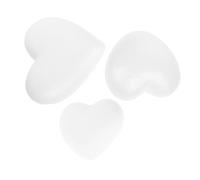 SUPVOX Cuori di Schiuma Fai da Te in Gommapiuma 3 Pezzi Modelli in Schiuma a Forma di Cuore Bianchi 50-70 MM Decorazioni Artigianali per Feste e Occasioni Speciali Materiali Leggeri e