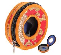 SUPVOX Custodia Per Campane Tibetane Tingsha in Borsa Per Piatti Da Meditazione e Yoga Ricami Fatti Mano Motivi Di Buon Auspicio Adatta Perfettamente Per Raccolta e Trasporto