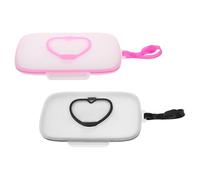 SUPVOX Custodia Portatile per Salviette Umidificate per 2 Pezzi, Dispenser Riutilizzabile Coperchio a Tenuta Stagna, Porta Salviette per Viaggio e Cambio Pannolino, Design