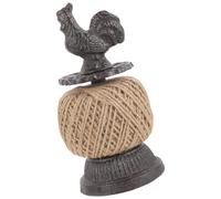 SUPVOX Decorazione da Tavolo a Forma di Gallina in Ferro D’Arte con Bobina di Corda in Canapa Rustica, Statua Robusta Decorativa per Arredamento Casa e Forniture Artigianali