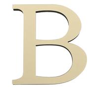 SUPVOX Decorazione Murale Lettera B in Acrilico Specchiato 3d Autoadesiva per Pareti Casa, Adesivo Decorativo per Soggiorno, Bagno e Cameretta, Finitura Light Gold, Facile Applicazione