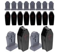 SUPVOX Decorazioni Lapide Tombale Halloween in Resina 20 Pezzi, Modelli Miniatura Lapidi Cimitero per Festa, Decorazioni Casa Stregata e Bar Scenografia Spettrale Colore Colore Casuale