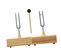 SUPVOX Diapason Con Base in Legno e Martello Per Esperimenti Fisici Diapason Sperimentale e Didattico Strumento Musicale Per Insegnamento e