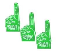 SUPVOX Dita Giganti in Schiuma Eva Verdi 3 Pezzi Guanti da Tifo Morbidi e Leggeri per Cheerleader Accessori per Eventi Sportivi e Manifestazioni di Squadra