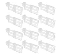 SUPVOX Divisori Regolabili per Frigorifero 12 Pezzi Clip Espandibili, Pannelli Divisori Telescopici per Organizzatore Ripiani Frigo, per Porta Laterale e Conservazione Alimenti