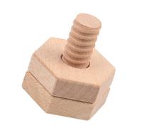 SUPVOX Educativo Vite e Dado in Legno Naturale Puzzle Sensoriale per Geometriche Lisce e Sicure Attività Manuale per Sviluppo Abilità