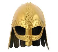 SUPVOX Elmo Vichingo in Bronzo Dorato Medievale da Guerriero per Uomo e Donna, Casco Cosplay Leggero e Resistente per Halloween, Feste a Tema e Rievocazioni Storiche