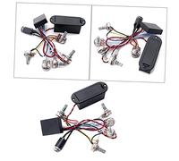 SUPVOX Equalizzatore a 3 Bande per Basso Preamplificatore Cablaggio per Controllo del 1 Volume e 3 Potenziometri
