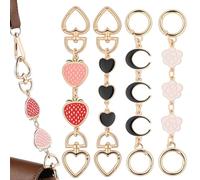 SUPVOX Estensione per Borsa a Tracolla 4 Pezzi in Metallo Ganci a Molla, Catena Decorativa per Borse da Donna, Ciondoli Estensori Versatili per Tracolle di Portafogli e Borse a Mano