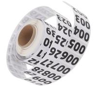 SUPVOX Etichette Autoadesive Numerate 40x20mm, Adesivi Numero di Inventario in Rotolo da 1000 Pezzi, Etichette per Imballaggio e Tracciamento Magazzino, Adesivi Numerici per Ufficio