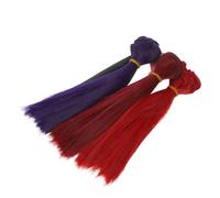 SUPVOX Extension per Chioma per Bambole 5 Pezzi in Fibra Sintetica ad Alta Temperatura Set Parrucche Fai da Te Chioma Lisci Colorati Accessori Artigianali per Creazione e Restauro di