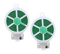 SUPVOX Fascette per Piante e Legacci Flessibili per Giardinaggio, Set 2 Pezzi da 100 m con Taglierina Integrata, per Fissaggio di Viti, Arbusti e Fiori nel Giardino Domestico