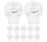 SUPVOX Fermacorda a Molla Trasparente 25 Pezzi, Blocco del Cavo Regolabile per Coulisse, Accessori per Zaini, Abbigliamento Sportivo e Borse, Ricambio Pratico per Cordini e Lacci