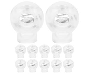 SUPVOX Fermacorda a Molla Trasparente 25 Pezzi, Blocco del Cavo Regolabile per Coulisse, Accessori per Zaini, Abbigliamento Sportivo e Borse, Ricambio Pratico per Cordini e Lacci