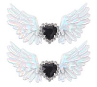 SUPVOX Fermagli Decorativi per Scarpe in Stile Gotico D’angelo e Strass, Clip per Tacchi da Décolleté Lolita, Accessori Eleganti per Scarpe da Sposa e Outfit alla Moda