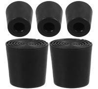 SUPVOX Fermaporta a Cuneo in Gomma 5 Pezzi Antifrizione Antiscivolo per Protezione Casa, Blocca Porta Design Obliquo per Porte Standard