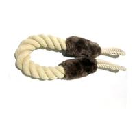SUPVOX Fermaporta in Cotone 2 Pezzi Beige Resistente al Morso per Protezione Porte e Finestre, Fermaporta Anticollisione che Si Muove la Porta