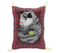 SUPVOX Figurina di gatto addormentato - Emette suoni di gattino, realistico animale domestico interattivo, giocattoli di peluche per casa delle bambole, giardino, scrivania, scaffale, ufficio,