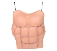 SUPVOX Finto Petto Muscolare Uomo in Eva Resistente e Leggero, Costume Realistico Torace e Addominali per Feste di Halloween, Cosplay e Party a Tema