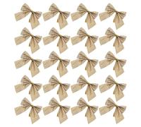 SUPVOX Fiocchi Natalizi Glitterati 36 Pezzi, Decorazioni Dorate per Albero di Natale e Ghirlanda, Ornamenti a Fiocco in Poliestere Facili da Appendere per Feste e Decorazioni Interne