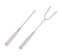 SUPVOX Forchette Manico Ergonomico per Barbecue Telescopiche in Inossidabile 2 Design Facile da Trasportare