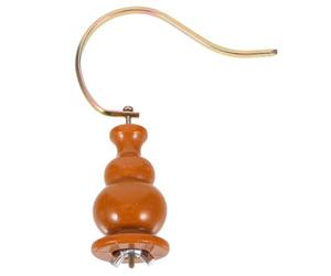SUPVOX Ganci di Ricambio Vintage per Gabbia per Uccelli, Set 2 Pezzi in Plastica Marrone, Supporto Stabile per Sospensione Interna ed Esterna, Accessori per Gabbie Appesi per