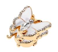 SUPVOX Gemelli da Camicia a Farfalla da Donna Strass, Gemelli in Metallo Eleganti per Polsini, Accessori Moda per Lavoro e Feste, Design Tridimensionale Brillante, Set