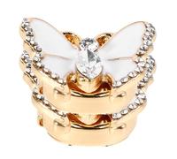 SUPVOX Gemelli per Camicia da Donna a Farfalla in Metallo Strass, Accessori Eleganti per Feste e Lavoro, Bottoni da Polso Staccabili Decorativi per Camicie