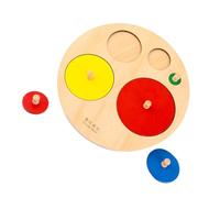 SUPVOX Giocattolo Educativo Precoce Tavola Prendi Puzzle Geometrico in Legno Colorato per Sviluppo Abilità Manuali e Riconoscimento Forme