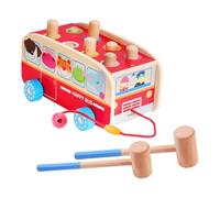 SUPVOX Giocattolo Martello Interattivo Forma di Bus per Gioco Educativo di Colpo e Pratica Muscolare Divertente per Anni Giocattolo per Sviluppo Intelligenza e Coordinazione