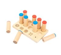 SUPVOX Giocattolo Montessori in Legno Voice Pairing Canister per Sensory Matching Tattile e Uditivo Addestramento con Arrotondato Leggero e Portatile Educativo Anni