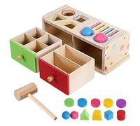 SUPVOX Giocattolo Montessori Per Apprendimento Colori e Scatola Classificazione in Legno Per Ragazzo Puzzle Abbinamento Geometrico Attività Didattica Per Sviluppo Dei