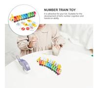 SUPVOX Giocattolo Treno in Legno per Piccoli, Set Trenini Numerici Educativi Numeri Colorati, Giocattolo Cognitivo per Sviluppo Abilità Motorie e Apprendimento Precoce