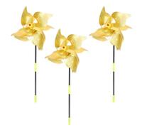SUPVOX Girandole Repellente Uccelli 3 Pezzi Pet Oro per Giardino Esterno | Decorazione Eolica per Balcone e Parchi, Effetto Foto, per Allontanare Piccioni e Uccelli