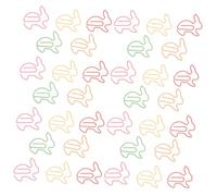 SUPVOX Graffette a Forma di Coniglio in Metallo 100 Pezzi - Graffette Originali Decorative per Quaderni e Diari Clip Segnalibro Carine per Ufficio Scuola e Organizzazione Documenti