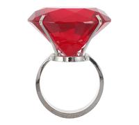 SUPVOX Grande Anello di Cristallo Bianco Simulato Strass Oversize, Anello Decorativo per Dichiarazione Romantica e Festa di Compleanno, Accessorio Elegante e Glamour